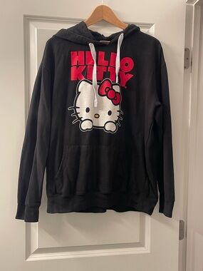 Hello Kitty Black Hoodie with Pink Graphic